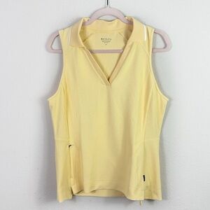 Athleta Everyday Polo Tank Lunaria Yellow Size Medium